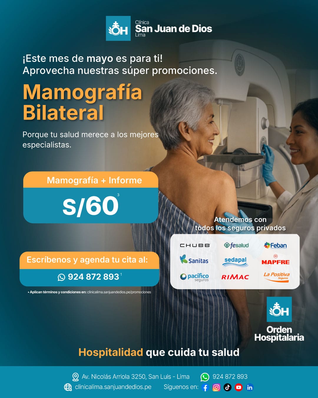 Campana Promocional de Mamografia Bilateral May26